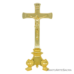 Crocifisso Da Altare Su Candeliere Barocco