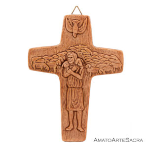 Croce Pettorale Del Buon Pastore In Terracotta
