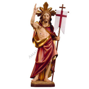 Gesù Risorto in Legno cm 110 con Raggiera