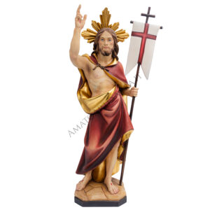 Gesù Risorto in Legno cm 75 con Raggiera