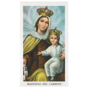 Immagini Madonna del Carmelo 6x11conf 100pz con Preghiera