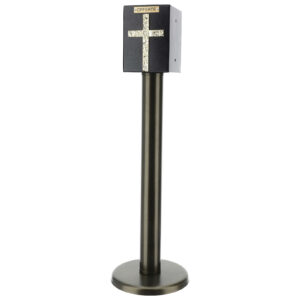 COLONNA PORTA OFFERTE CON CASSETTA BLINDATA CM 100