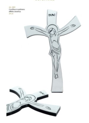 CROCIFISSO CON CROCE STILIZZATA  CM 20X28