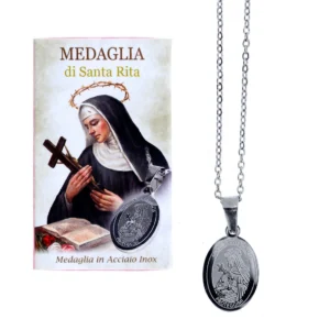 MEDAGLIA DI SANTA RITA IN ACCIAIO