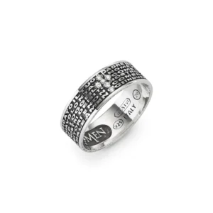 Anello Padre Nostro Amen Croce Zirconata