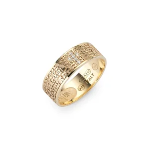 Anello Padre Nostro Amen Oro Croce Zirconata