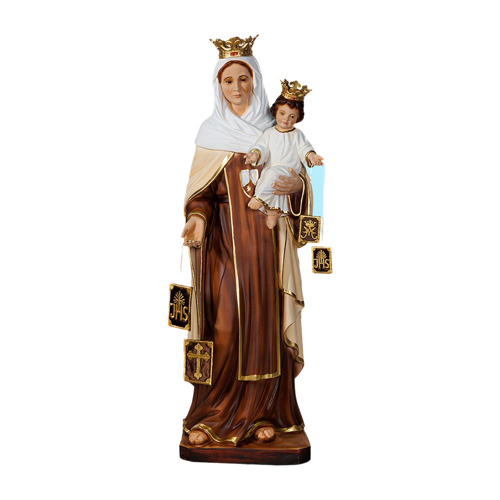 MADONNA DEL CARMINE CM 61CON SCAPOLARI IN STOFFA