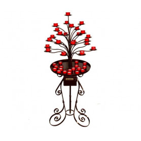 CANDELIERE VOTIVO ALBERO PORTALUMINI CON CASSETTA PORTAOFFERTE