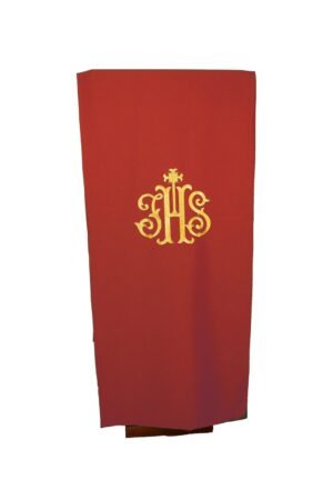 COPRILEGGIO ROSSO RICAMO IHS MISURA 55X250